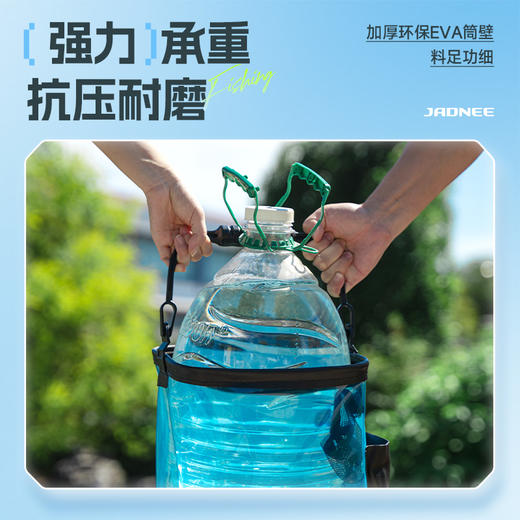 佳钓尼折叠加强透明蓝色EVA水桶快速便携方便携带手提活鱼桶 商品图2