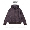 WT211SDSA男士秋冬新款痞帅男装潮流印花烫钻拉链开衫连帽卫衣百搭宽松 商品缩略图1