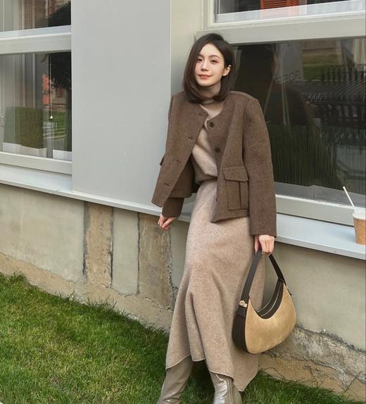 老米优品🎈3-5天！ 《软糯限定 . 羊绒感面膜裙》软糯糯，仿羊绒质感，针织半身裙，松弛慵懒~Q250903A 商品图0