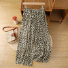 GYH 881豹纹印花松紧腰棉纱阔腿休闲裤灯笼裤 商品缩略图1