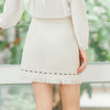 小香风白色半身裙女 欧芮儿2019春装新款流苏短裙摩登百搭A字裙 商品缩略图1
