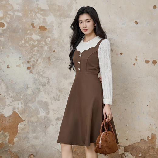 奢姿大码女装2025秋季新款时尚拼接连衣裙胖妹妹气质优雅减龄裙子9953869884 商品图4