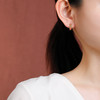 S925纯银南红玛瑙耳钉，复古新中式喜字双喜耳饰订婚CW-ED03982 商品缩略图3