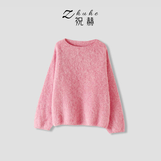 （合作款）羊毛羊绒混纺软糯花纱针织衫 yb1022019 商品图5