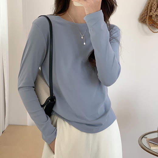 【2件装】糯叽叽气质圆领/半高领打底衫 商品图5