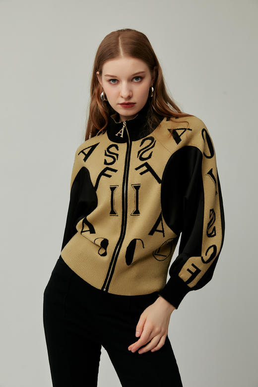 SAFICOO 时尚休闲 藏肉显瘦 针梭织拼接款外套 商品图0