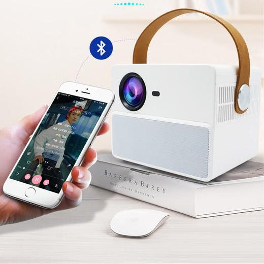 MINEJONI德国MINEJONI T16投影仪家用高清高亮度超清智能小型投影机卧室客厅大屏家庭影院 T16白色投影仪 商品图2