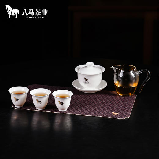 八马茶具 | 茗韵随心泡白瓷套组盖碗-160mL、公道杯-280mL、品茗杯-60mL 商品图0