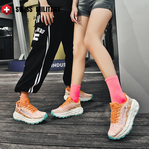 【透气贾卡网面 Q弹缓震发泡中底 四季都能穿】瑞士军工SWISS MILITARY 耐磨防滑 软底运动鞋厚底休闲鞋 商品图6