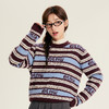 笛莎Deesha青少年女童毛衣2025冬季女童字母条纹合体毛衣 商品缩略图0