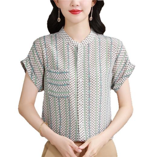 高品质舒适透气上衣女短袖夏薄款气质T恤短款小衫衬衫 商品图4