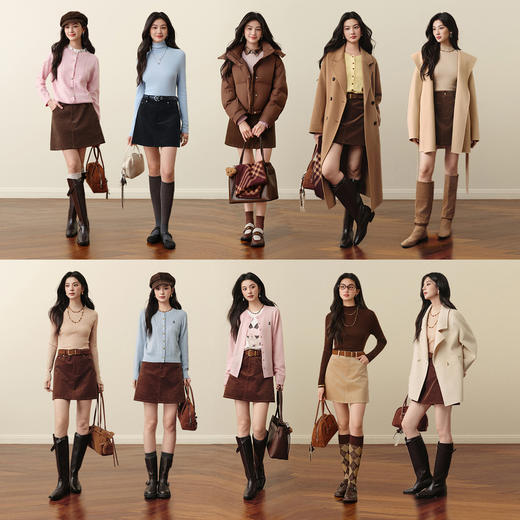 【严选】诗凡黎春秋梭织短裙7G9140831 商品图1