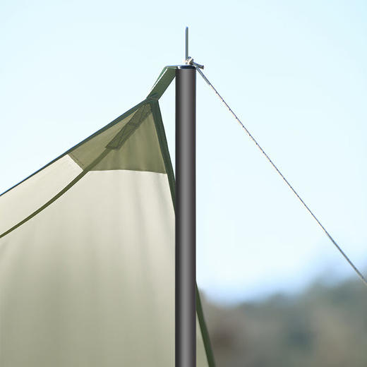 爱吾生六翼蝶形天幕户外银胶天幕帐篷露营野营防晒防雨遮阳棚装备 卡其色 商品图2