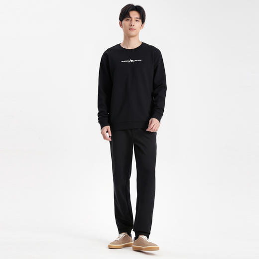 【100%棉】圣得西男圆领休闲卫衣2025秋季新款微落肩字母烫印上衣 商品图13