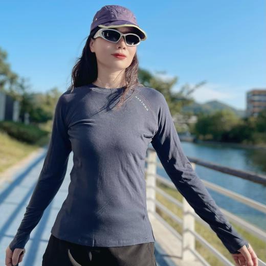 户外美利奴羊毛弹力速干长袖T恤透气排汗运动上衣跑步瑜伽女新品 商品图4