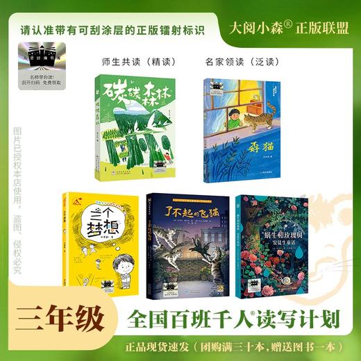 百班千人69期三年级阅读书目 碳碳森林  孬猫  3年级课外书必读正版授权（按需加入购物车自选） 商品图0