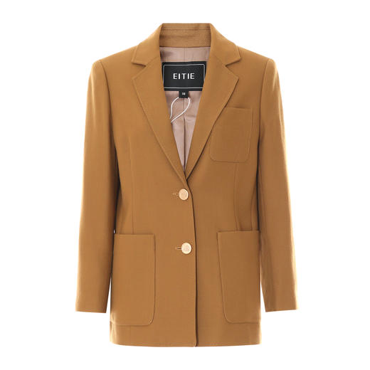 EITIE爱特爱冬季新款气质通勤修身显瘦干练100%绵羊毛毛呢西装外套603301 商品图10