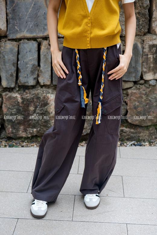 【门店同款】ENJOY秋季编绳阔腿休闲裤 164698038 商品图0