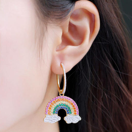 3606633561887 apm MONACO 不对称金银镶晶钻AE11269MY 商品图2