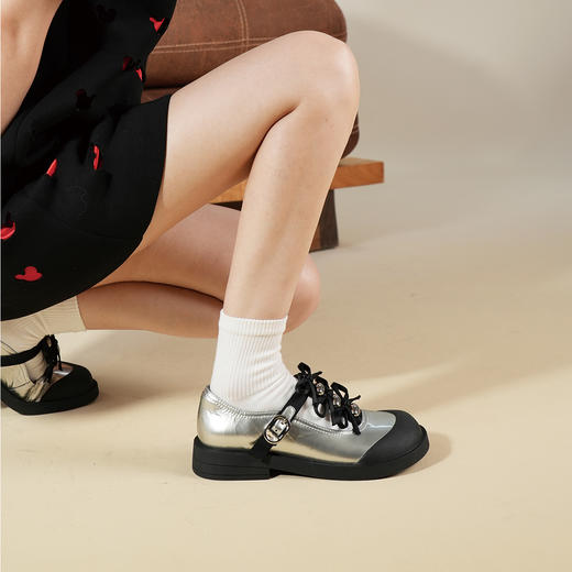 Westory2025年秋季圆头甜酷玛丽珍“洛丽塔”甜酷休闲单鞋S25CE76301 商品图5