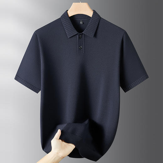 【DPF】大依优型大码男装时尚休闲商务翻领短袖毛衣POLO衫男半袖针织衫 商品图2