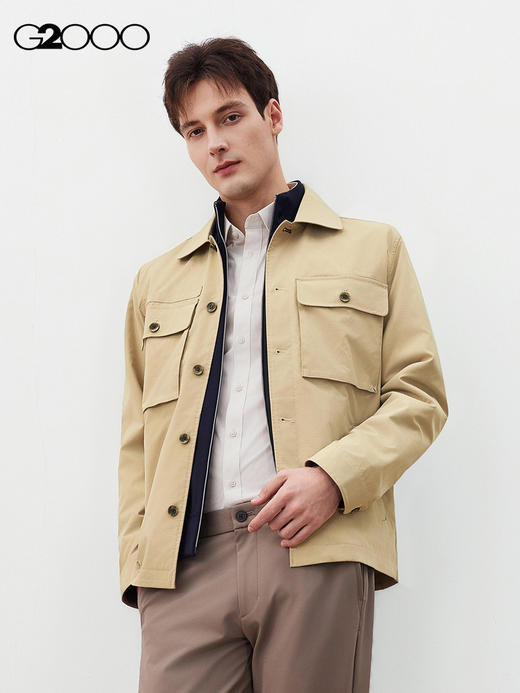 G2000【工装风/商场新款】男装FW25垂感顺滑时尚百搭休闲夹克外套56182064 商品图2