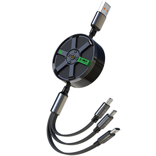 MINEJONI车载礼品收纳一拖三快充数据线轮胎数据线快充数据线 商品图14