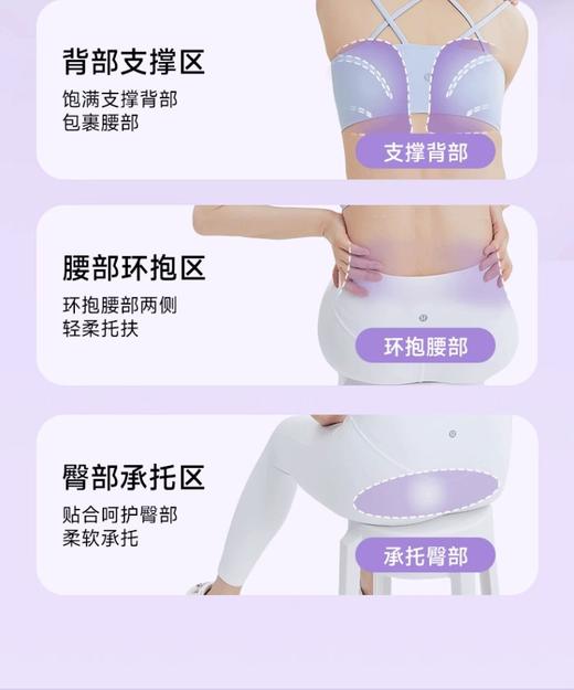 BKT护腰坐垫靠垫背部成人脊柱侧弯儿童纠正神器调整坐姿学生椅加大款 商品图12