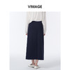 VIMAGE纬漫纪简约纯色通勤A字百搭中长款休闲半身裙2025秋季新款V2406113 商品缩略图4