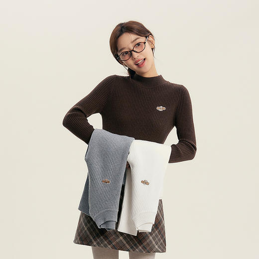 笛莎Deesha青少年女童毛衣2025冬季女童多色澳毛混纺打底毛衣 商品图1