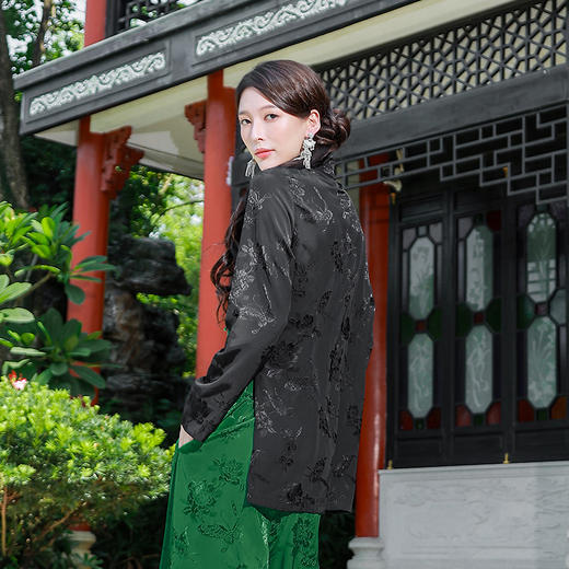【秋冬新品套装】浮翠拼撞提花上衣 | 新中式设计 | 现货加急发 商品图2