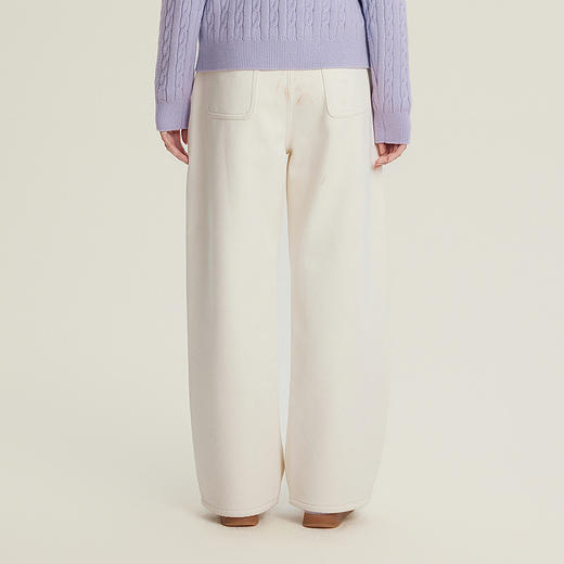 笛莎Deesha青少年女童裤子2025冬季女童加绒显瘦高腰老爹裤 商品图4