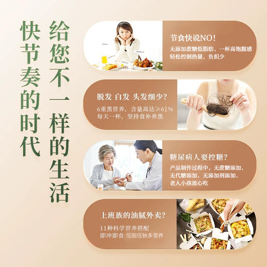 【江中】黑芝麻核桃黑豆粉（600g）│营养早餐好选择  6重“黑”营养 商品图1