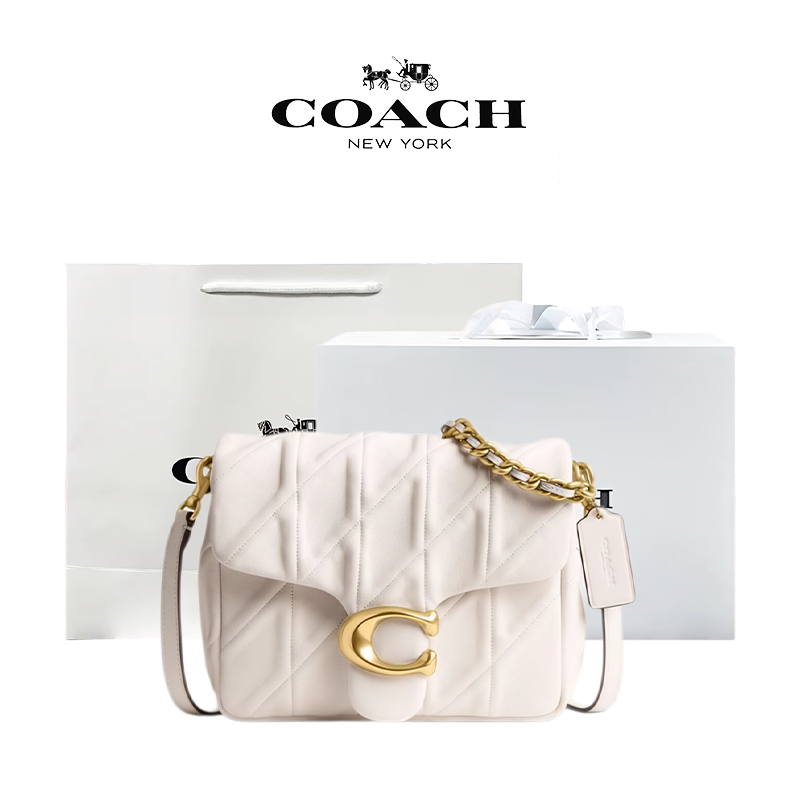 【正品保证】COACH/蔻驰女士TIMES SQUARE绗缝TABBY 20号斜挎包