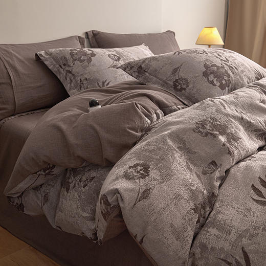 【复古三层纱提花四件套】复古三层纱四件套良品提花全棉套件全棉柔软纱布民宿床品 商品图3