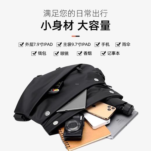 【潮牌男士通勤胸包骑行包】防水机车包大容量运动户外包百搭单肩斜挎包包 商品图2