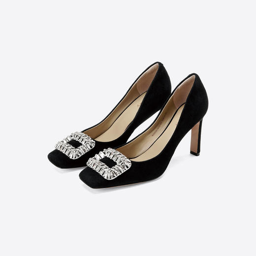 Westory2025年秋季方头高跟单鞋通勤百搭浅口单鞋W25CE76331 商品图8