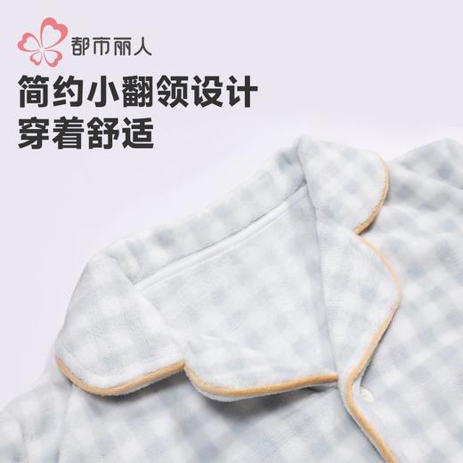 都市丽人睡衣双面法兰绒睡衣女士家居服长袖长裤法兰绒套装LHH1L2 商品图4
