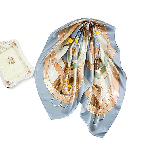 鑫缘真丝素绉缎方巾 HA4800 商品图4