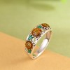 【欣欣向荣】S925银滴油向日葵花开口戒指【SCH-SY24258】 商品缩略图1