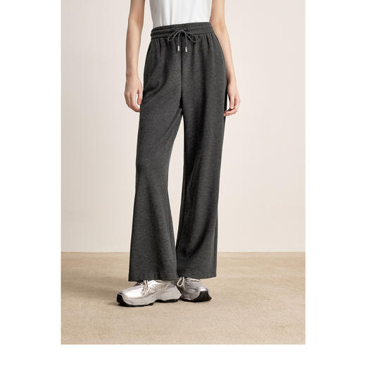 【商场同款】【商场同款】诗凡黎松紧腰系带直筒裤2024冬新款裤子3FA652321R-3 商品图0