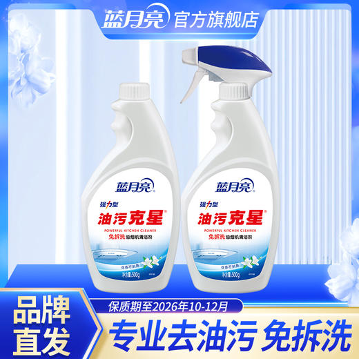 【特惠】蓝月亮油污克星500g*+500g瓶补 油污净姜花型去重油 品号10000096 商品图0