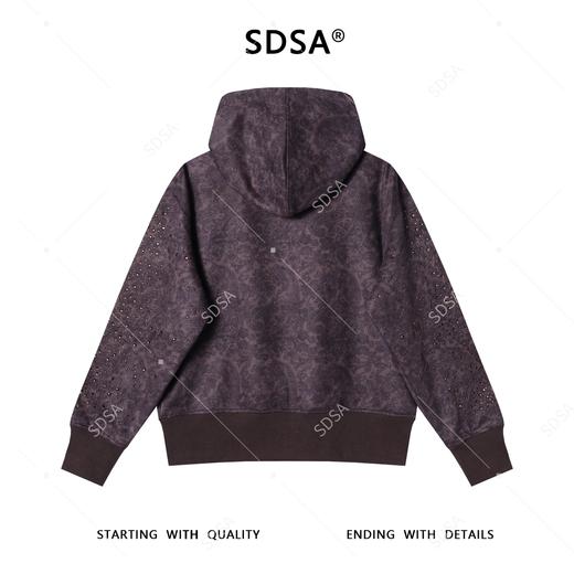 WT211SDSA男士秋冬新款痞帅男装潮流印花烫钻拉链开衫连帽卫衣百搭宽松 商品图5