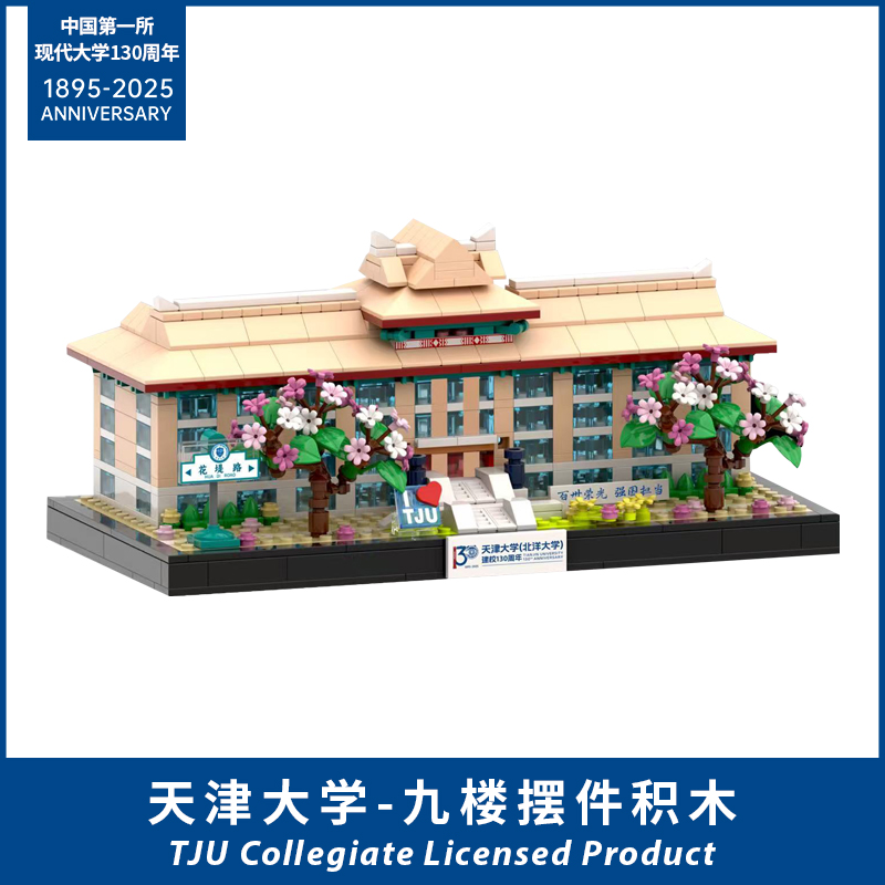 天大地标-第九教学楼积木摆件