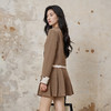 奢姿大码女装2025秋季时尚撞色边饰圆领两件套胖妹妹气质减龄套装9953935190AB 商品缩略图3