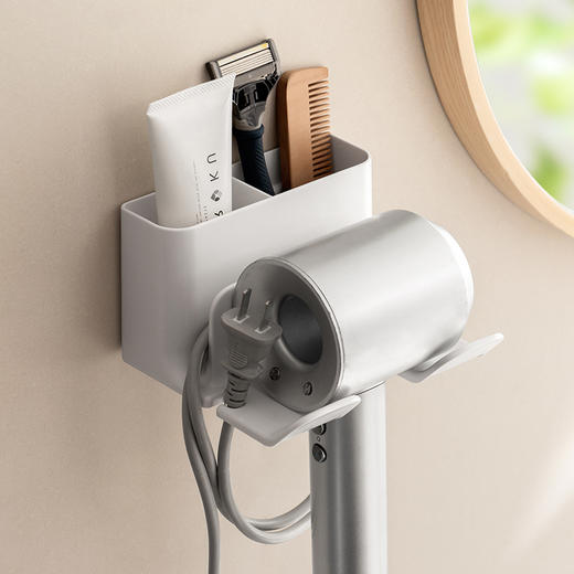 懒角落壁挂吹风机置物架 商品图1