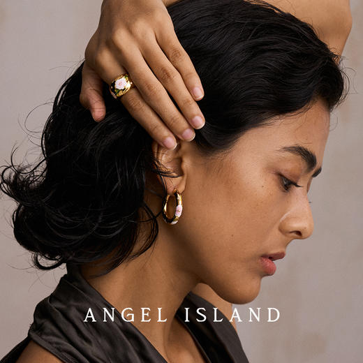 ANGEL ISLAND「花园」彩色/白色滴釉浮雕花卉戒指 商品图13
