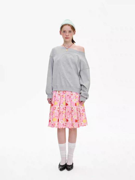 local tag/It25ssk12/Lily of the Valley 铃兰浮雕压花 一字肩 商品图1