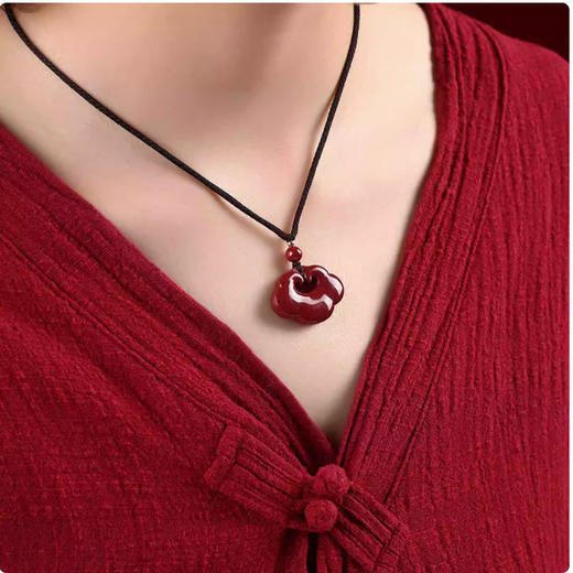 【普陀山】天然朱砂如意平安锁 2026保平安 商品图3