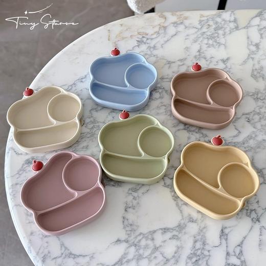 TinyStarse 冰淇淋餐盘 儿童冰淇淋樱桃硅胶吸盘分格盘blw自主进食餐具6月+ 商品图4